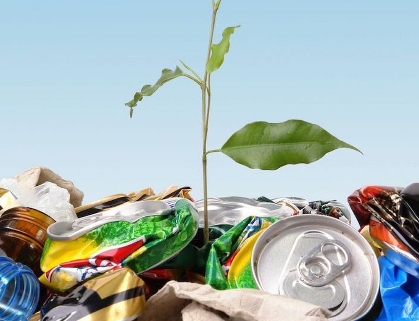 Illustration de déchets ménagers